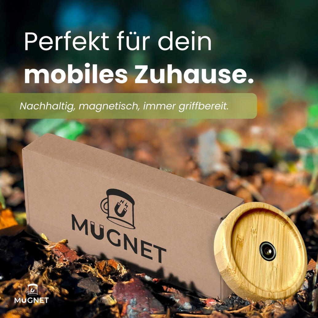 Der magnetische Mugnet Tassenhalter mit Versandkarton